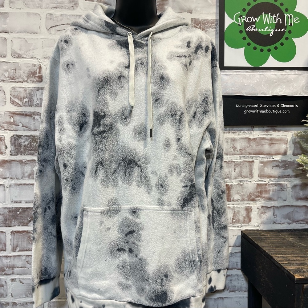 FEAT Gray Tie-Dye Hoodie Sweatshirt XL NWT